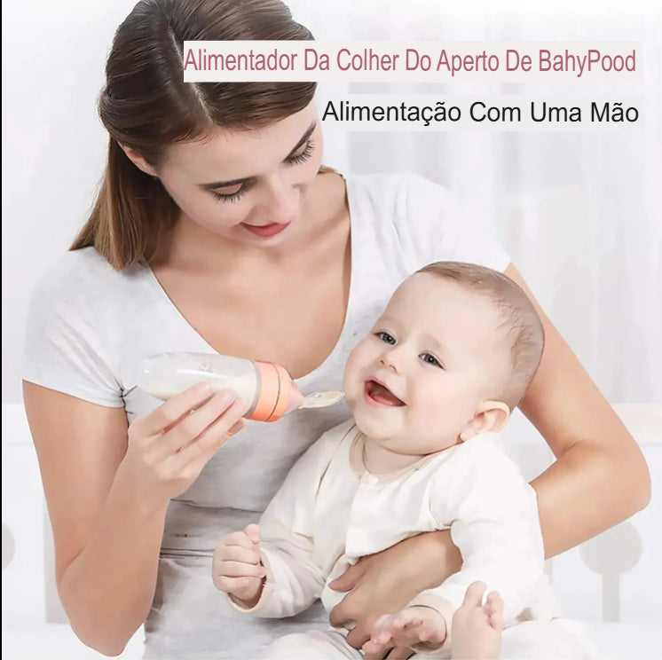 Garrafa de Silicone com Colher dosadora